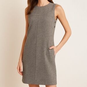 Anne Klein Gray Tweed Shift Dress